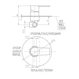 Смеситель для душа Rav Slezak Colorado CO283L Хром